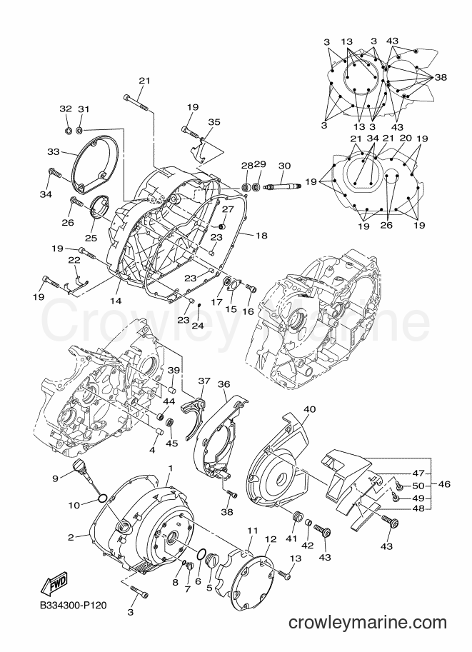 Yamaha Motors XVS950CU (2DE3) [010] - CRANKCASE COVER 1