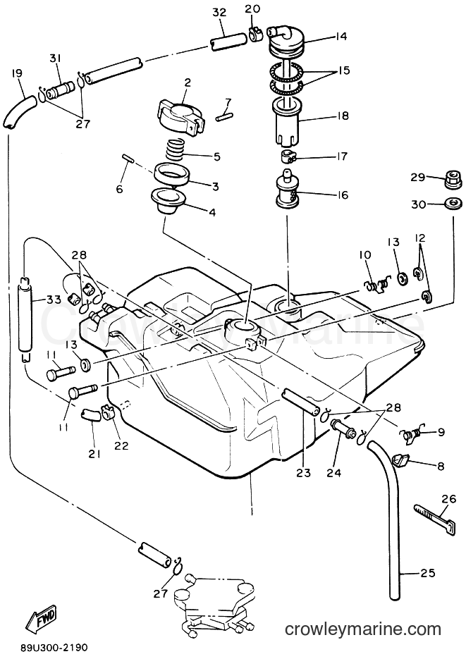1992 Snowmobile VT480 - VT480 (89U1) [010] - FUEL TANK