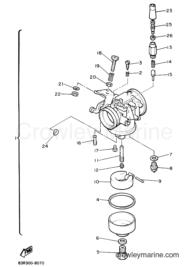 1990 Snowmobile VK540P - VK540P (85R2) [999] - CARBURETOR