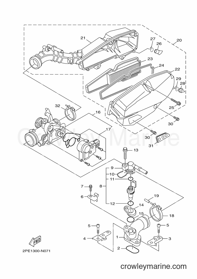 2014 Scooter XC125R - XC125R (2PE1) [050] - INTAKE