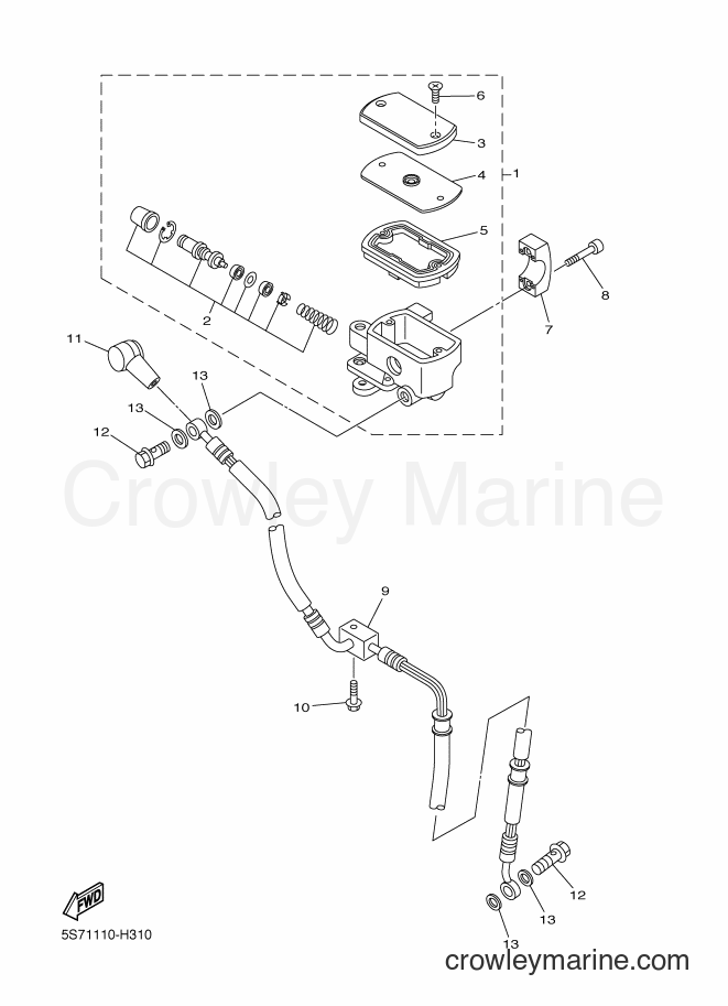 Yamaha Motors XVS950CT (26SJ) [020] - FRONT MASTER CYLINDER