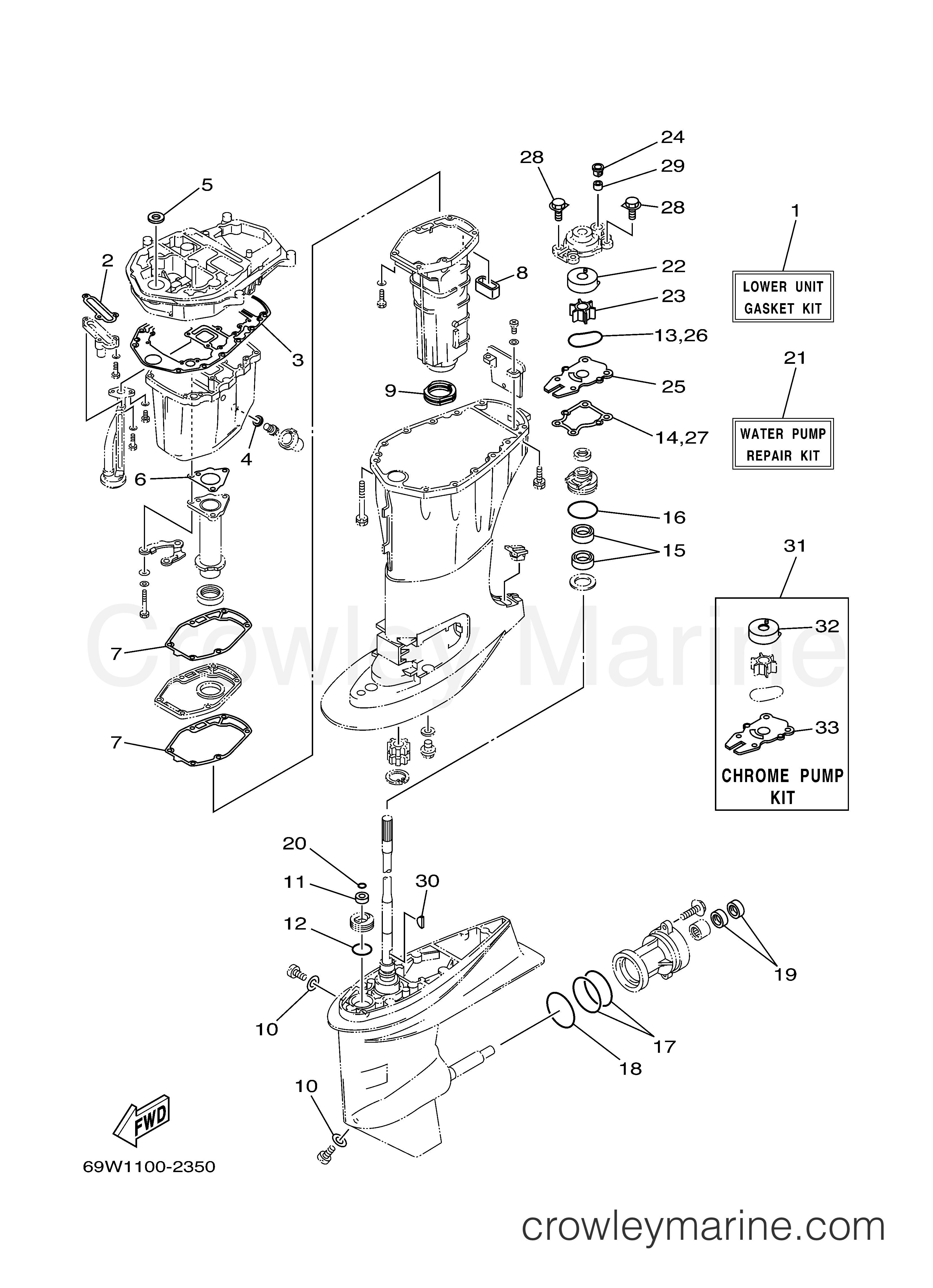 Yamaha Motors F60TLRB - REPAIR KIT 3
