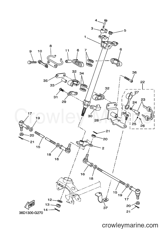 Yamaha Motors YFM350A (38D4) [030] - STEERING
