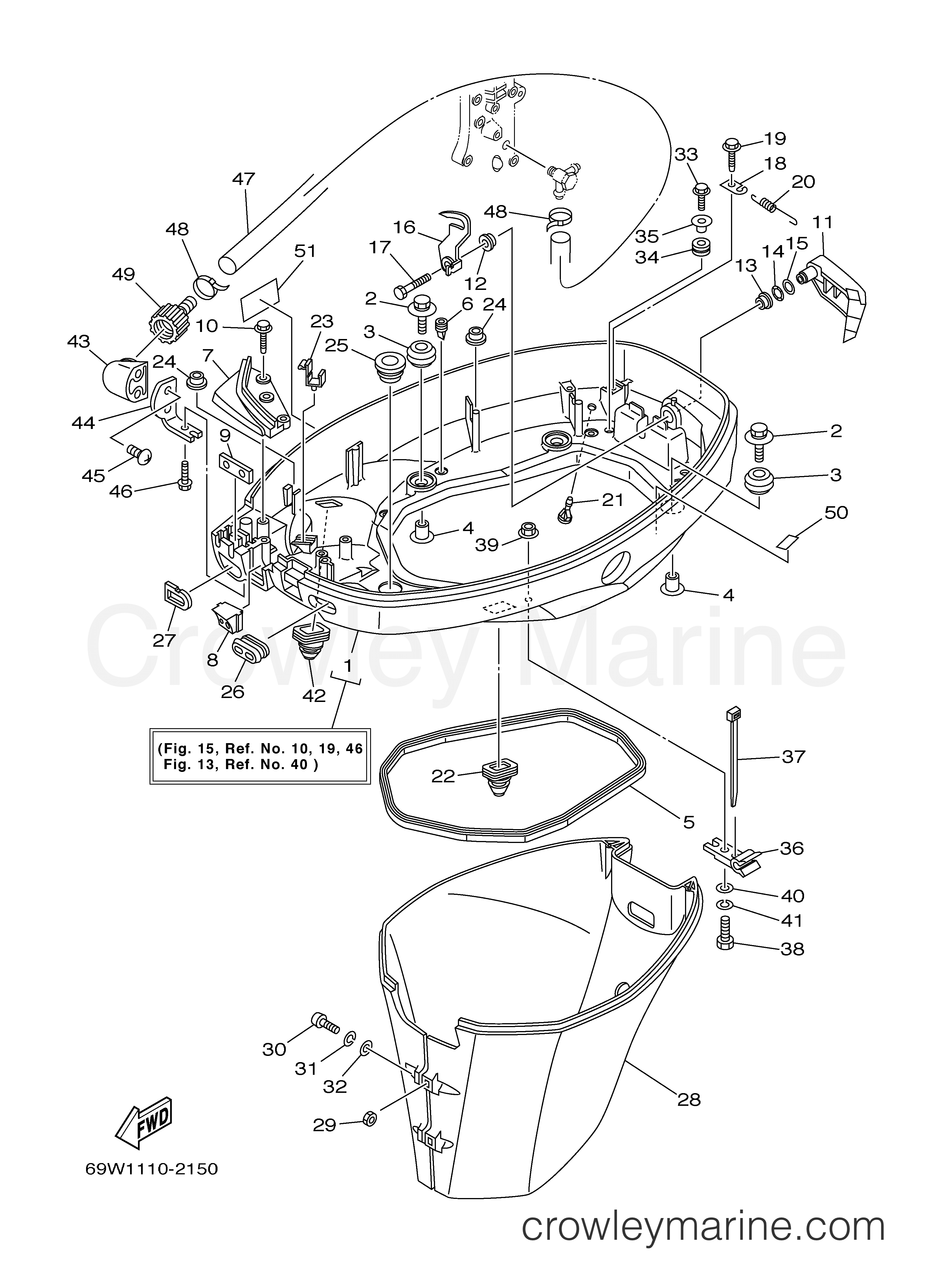 Yamaha Motors F60TJRB - BOTTOM COWLING