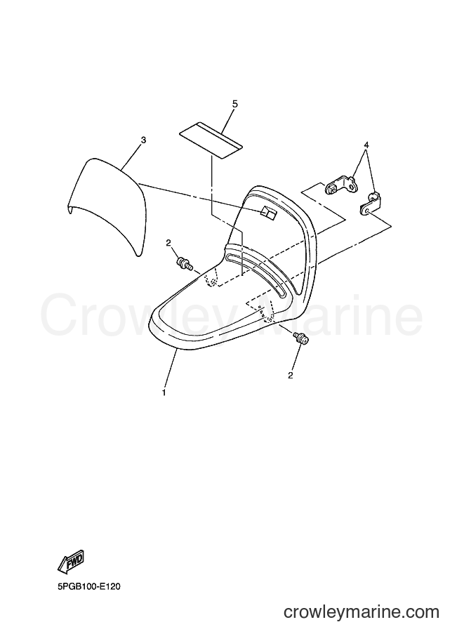 2008 Dirt Bike PW50 - PW50 (5PGF) [020] - FRONT FENDER