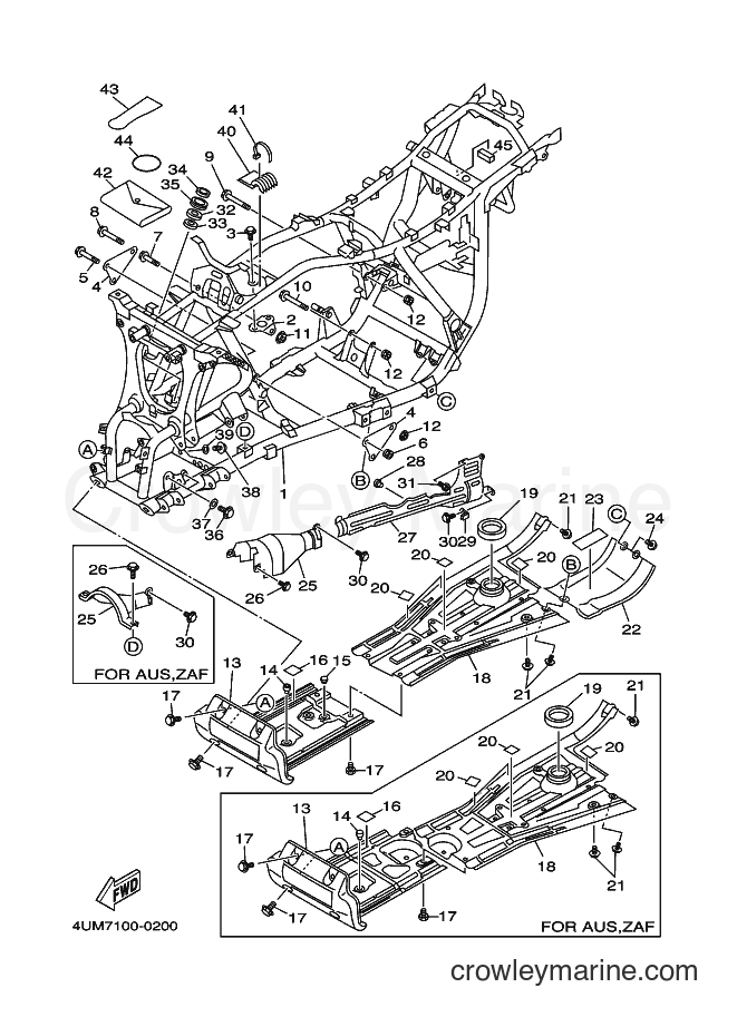 2000 ATV YFM350FWSP - YFM350FWSP (4UM8) [010] - FRAME