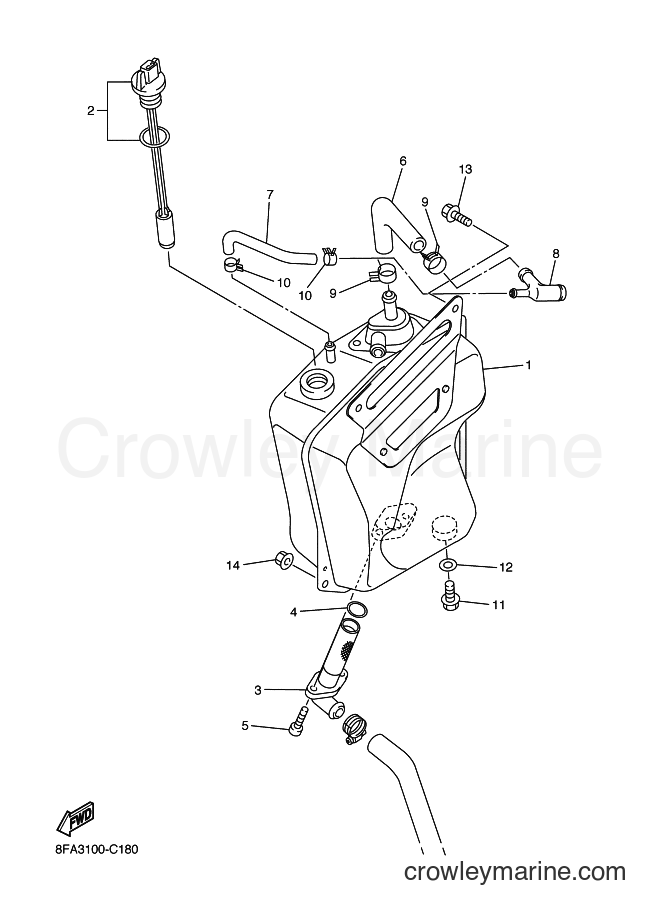 2004 Snowmobile RX10 - RX10 (8FA3) [020] - OIL TANK