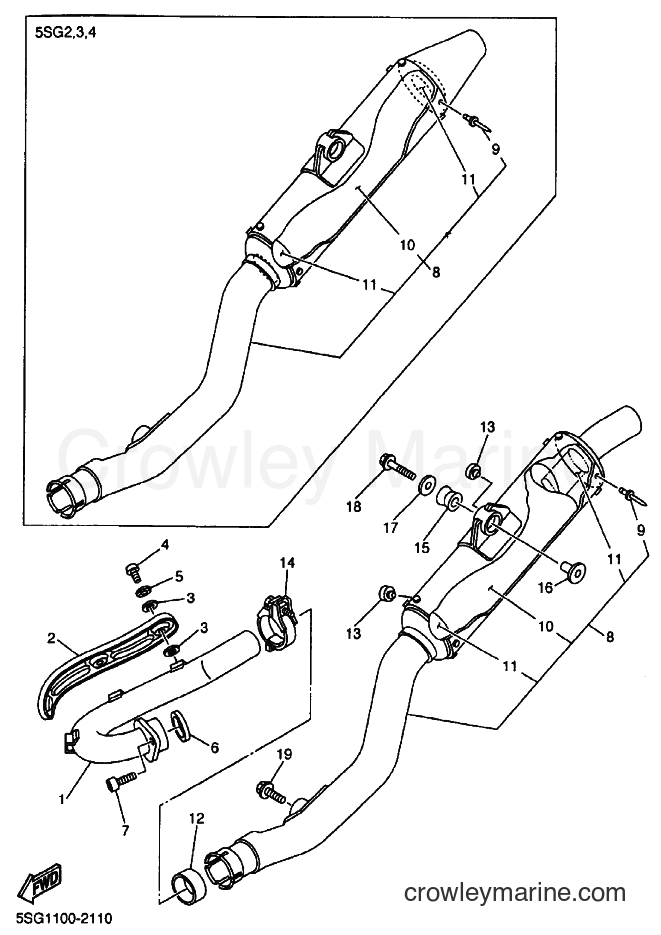 2002 Dirt Bike YZ250F - YZ250F (5SG2) [070] - EXHAUST