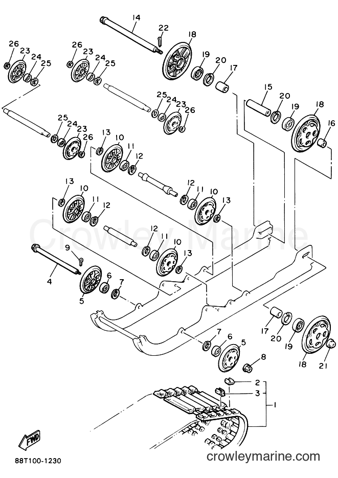 1992 Snowmobile VT480E - VT480E (89M1) [020] - TRACK SUSPENSION 1