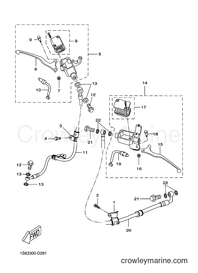 2005 Scooter VP300 - VP300 (1S63) [070] - M. CYLINDER FOR DISK BRAKE
