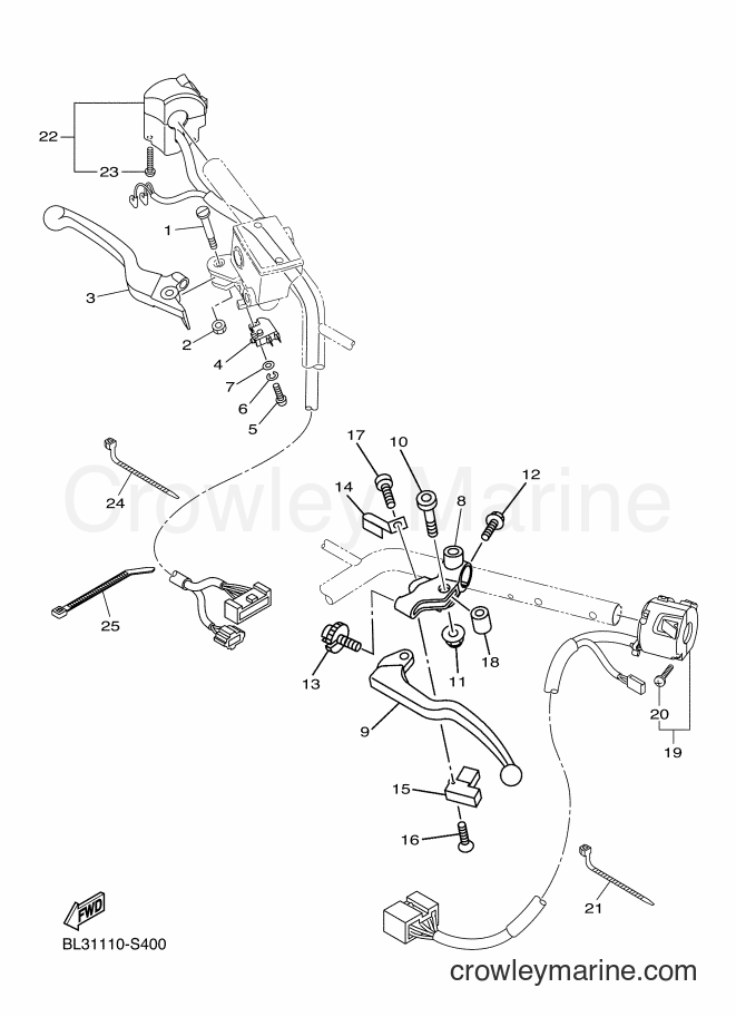 Yamaha Motors XVS950XR (BL33) [010] - HANDLE SWITCH & LEVER