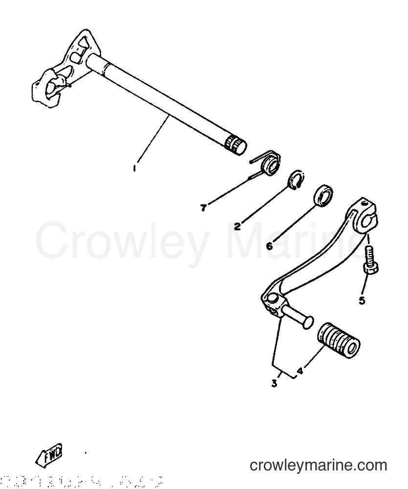 1987 Dirt Bike DT125LC - DT125LC (2AJ) [999] - SHIFT SHAFT