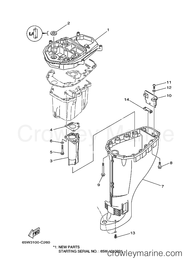 Yamaha Motors F25AMHS (65W3) [090] - UPPER CASING