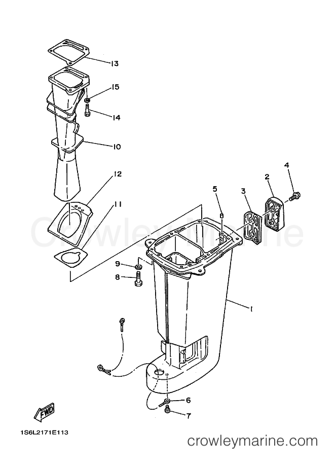 Yamaha Motors 25N (6L20) [020] - UPPER CASING