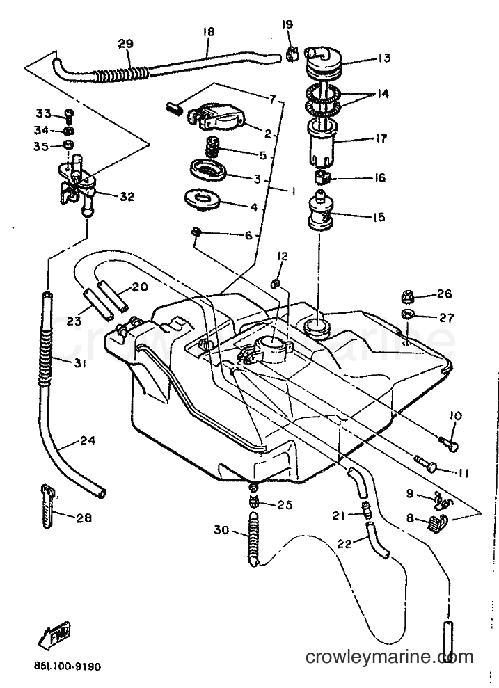 1989 Snowmobile CS340 - CS340 (85N1) [010] - FUEL TANK