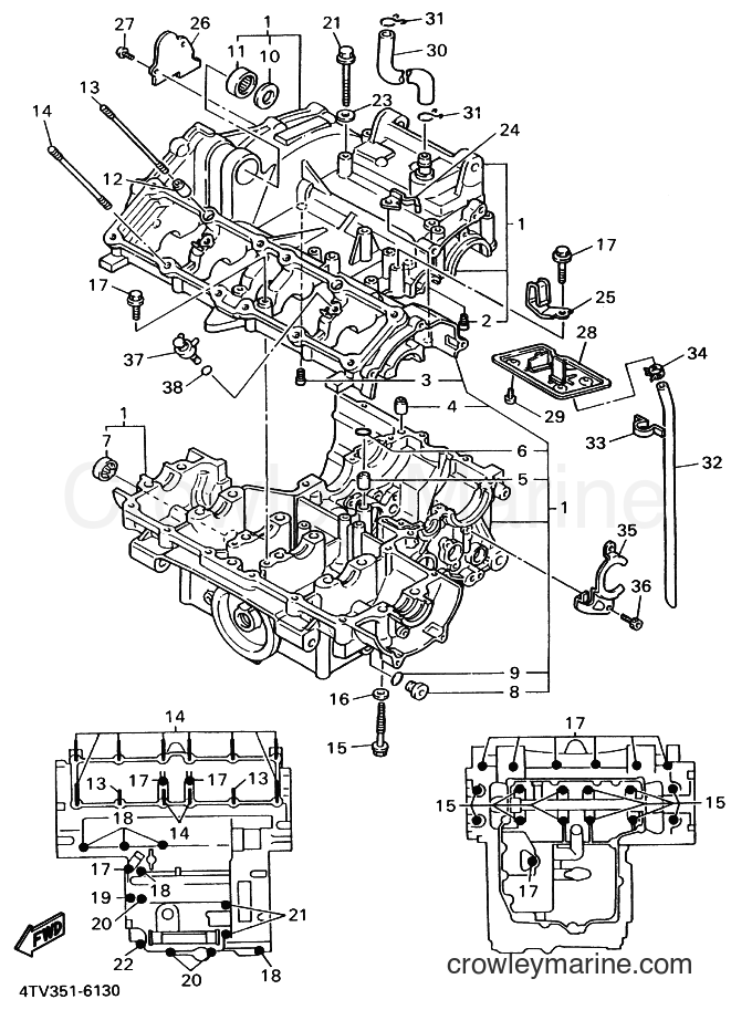 2000 Sport Bike YZF600R - YZF600R (4WF5) [010] - CRANKCASE