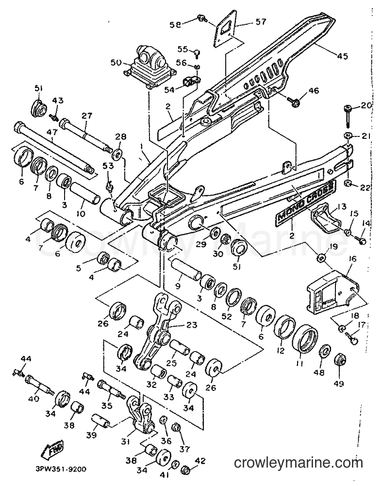 Yamaha Motors XT600 (3PX1) [999] - REAR ARM