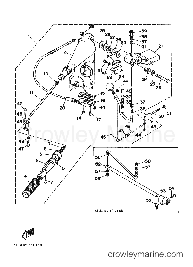 Yamaha Motors 60F (6H20) [020] - STEERING