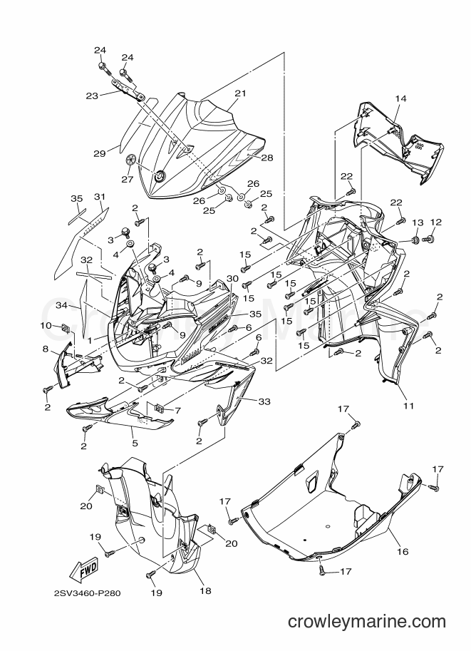 2015 Scooter AL125FX - AL125FX (2SV3) [010] - LEG SHIELD