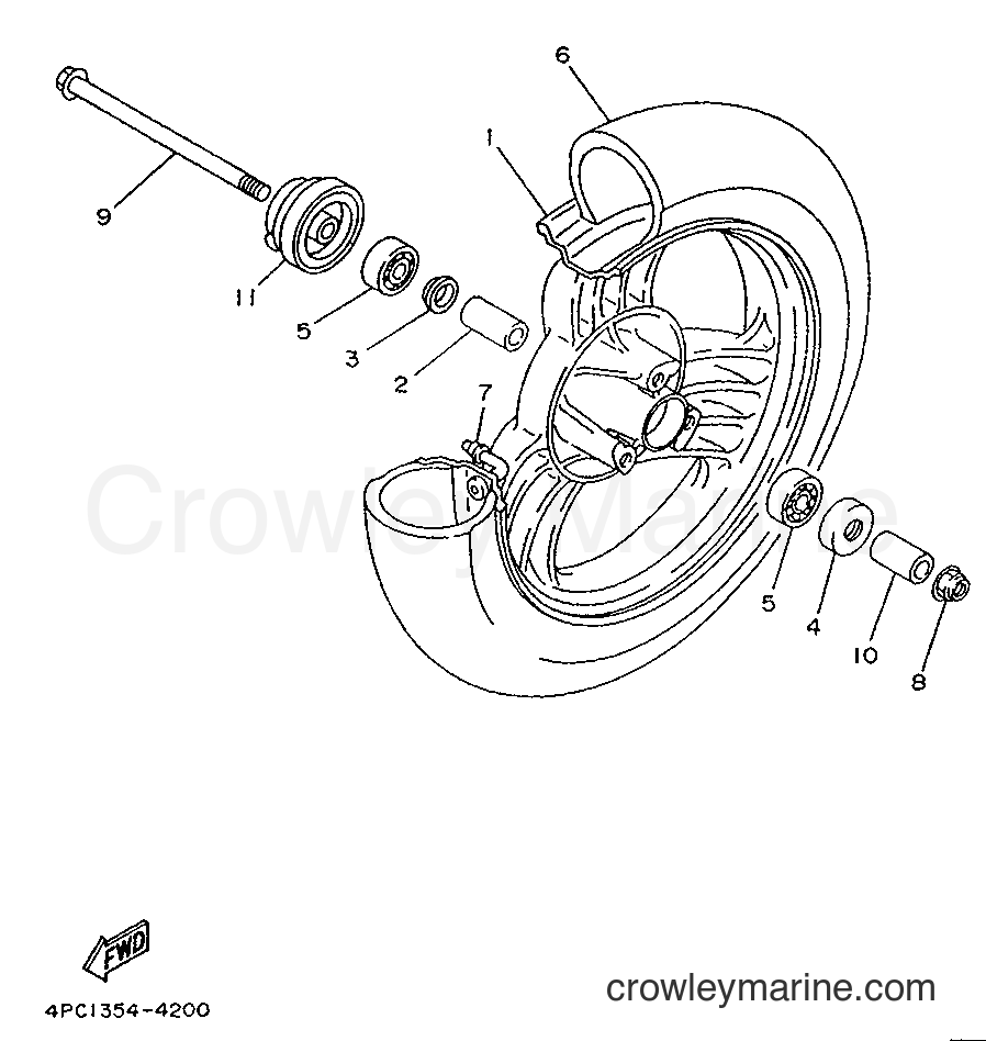 Yamaha Motors YA50R (4PC2) [999] - FRONT WHEEL