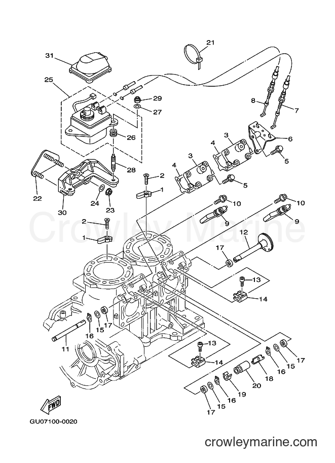 Yamaha Motors GP800Y (GU07) [020] - CYLINDER & CRANKCASE 2