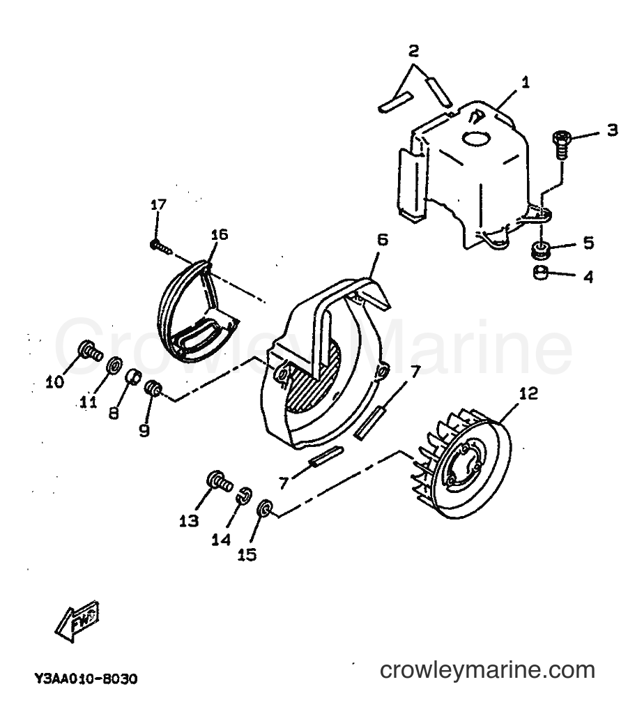 1992 Scooter CW65 - CW65 (4GP1) [999] - AIR SHROUD & FAN