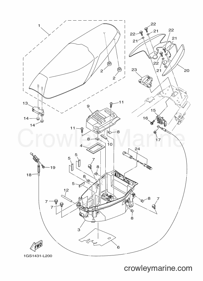 2013 Scooter AF115FX - AF115FX (1GS2) [010] - SEAT