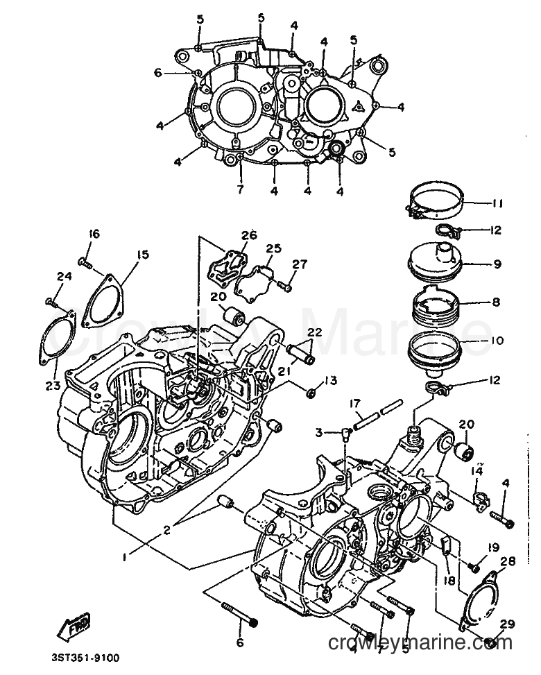 1989 Dirt Bike XT500 - XT500 (3ST1) [999] - CRANKCASE