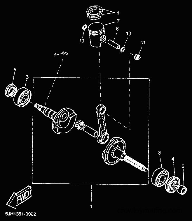2001 Scooter CW50RS - CW50RS (5FXM) [020] - CRANKSHAFT & PISTON