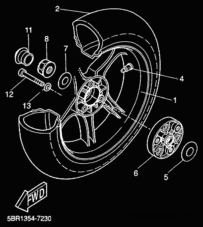1999 Scooter YQ50 - YQ50 (5KL1) [010] - REAR WHEEL