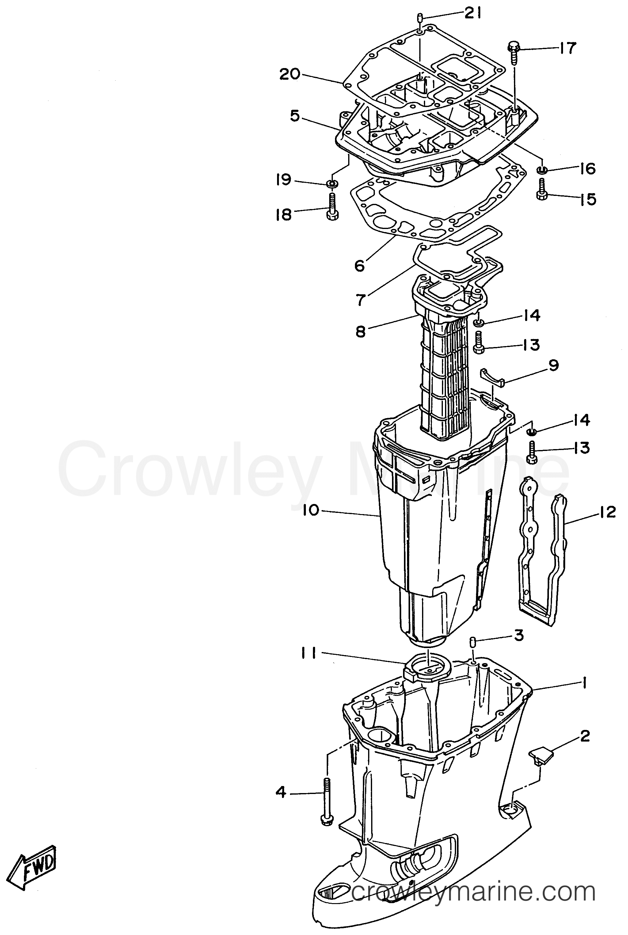 Yamaha Motors C75TLRU - UPPER CASING
