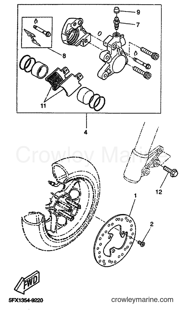 1999 Scooter CW50RS - CW50RS (5FX9) [999] - FRONT BRAKE