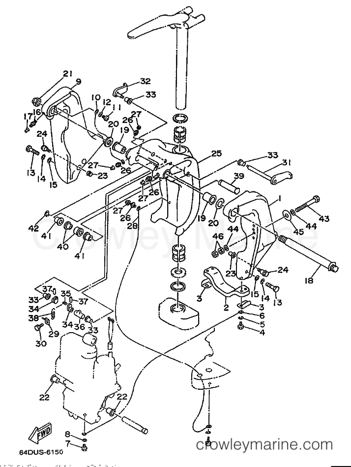 Yamaha Motors L150F (64G) [010] - BRACKET 1