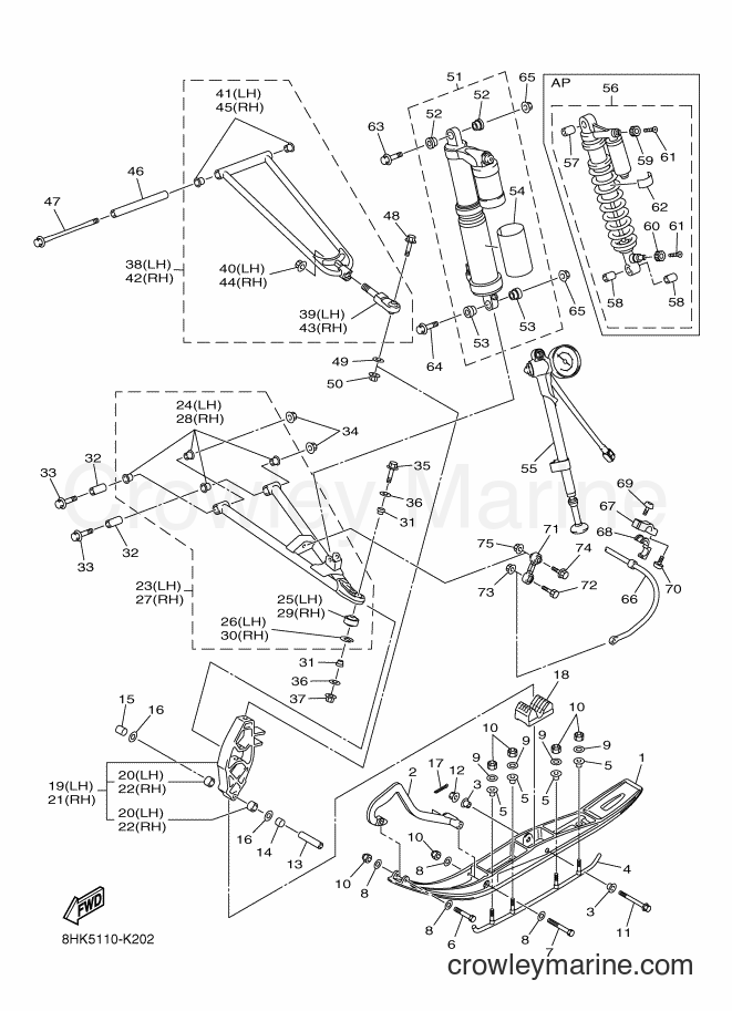 Yamaha Motors RFX10RSS (8HK5) [020] - SKI