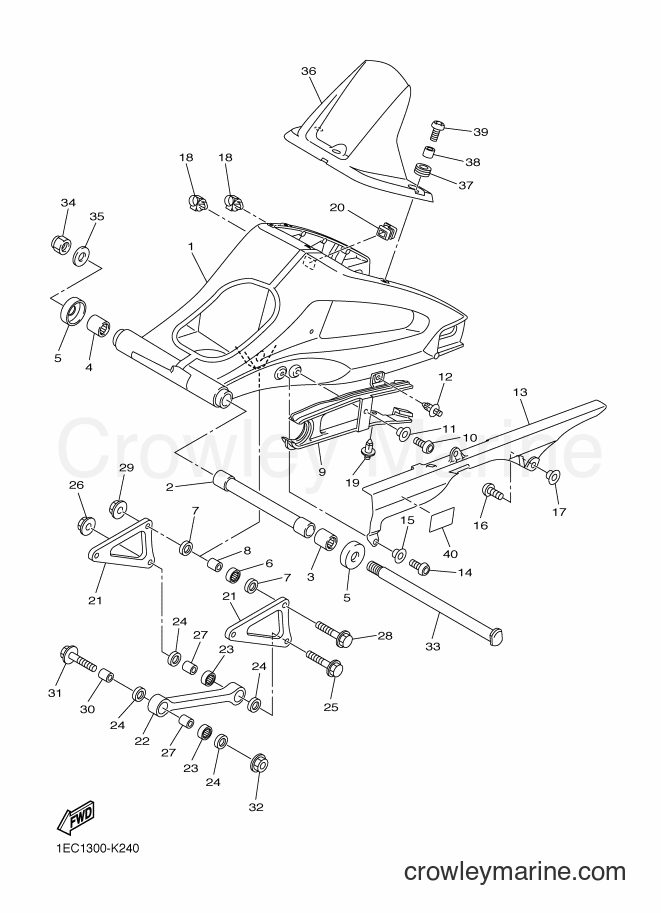 2011 Street Bike FZ1-S - FZ1-S (1CAA) [010] - REAR ARM