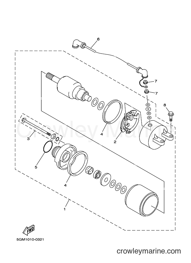 2003 Scooter YP250A - YP250A (5SJ5) [100] - STARTING MOTOR