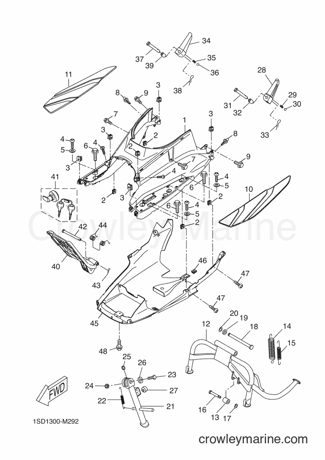 2013 Scooter YP400R - YP400R (1SD1) [050] - STAND & FOOTREST