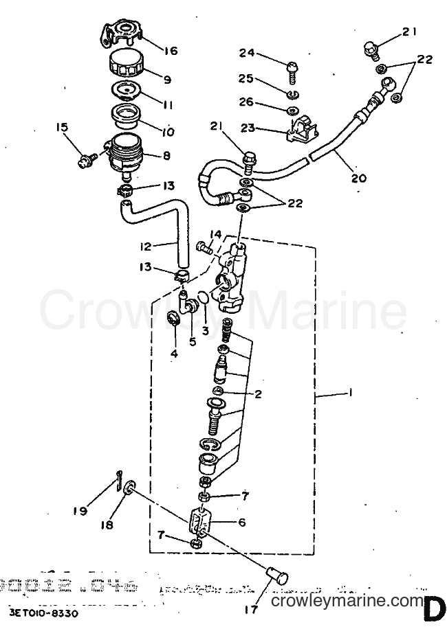 1991 Dirt Bike DT125R - DT125R (3PY3) [999] - REAR MASTER CYLINDER