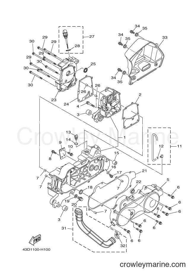 Yamaha Motors YFM90R (43DC) [010] - CRANKCASE