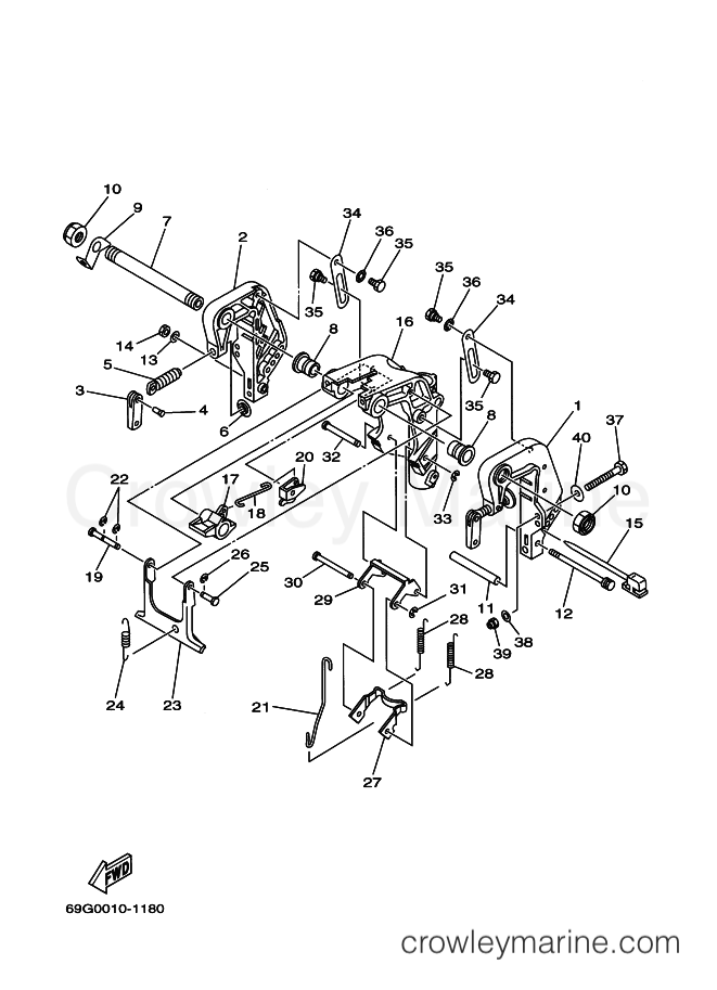 Yamaha Motors FT8D (69G1) [140] - BRACKET 1