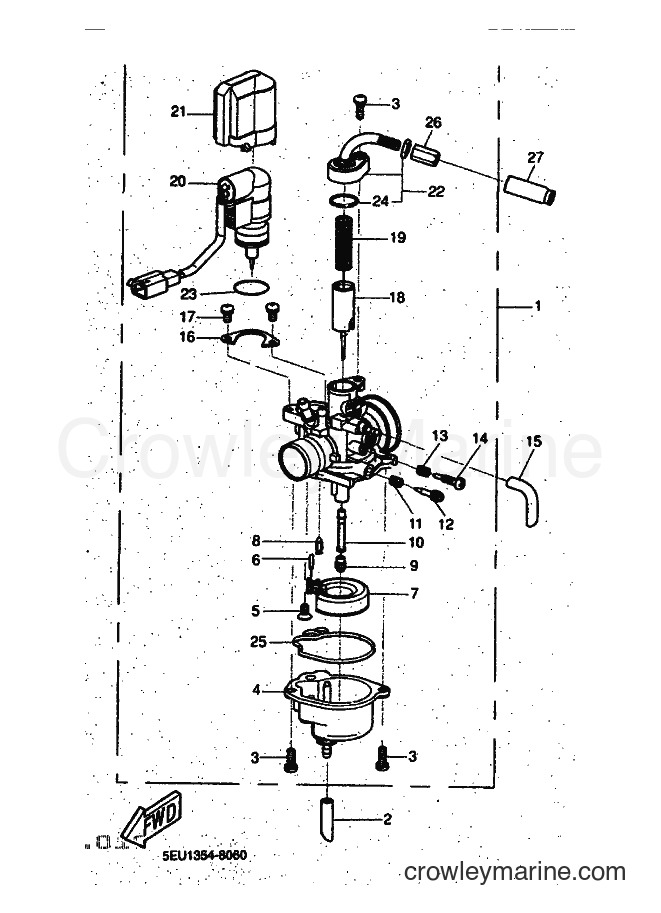 1998 Scooter YH50 - YH50 (5EU5) [010] - CARBURETOR