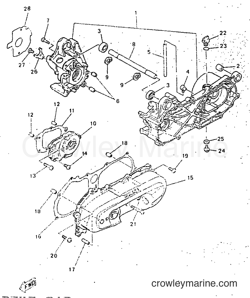 Yamaha Motors YN50 (5AD6) [010] - CRANKCASE