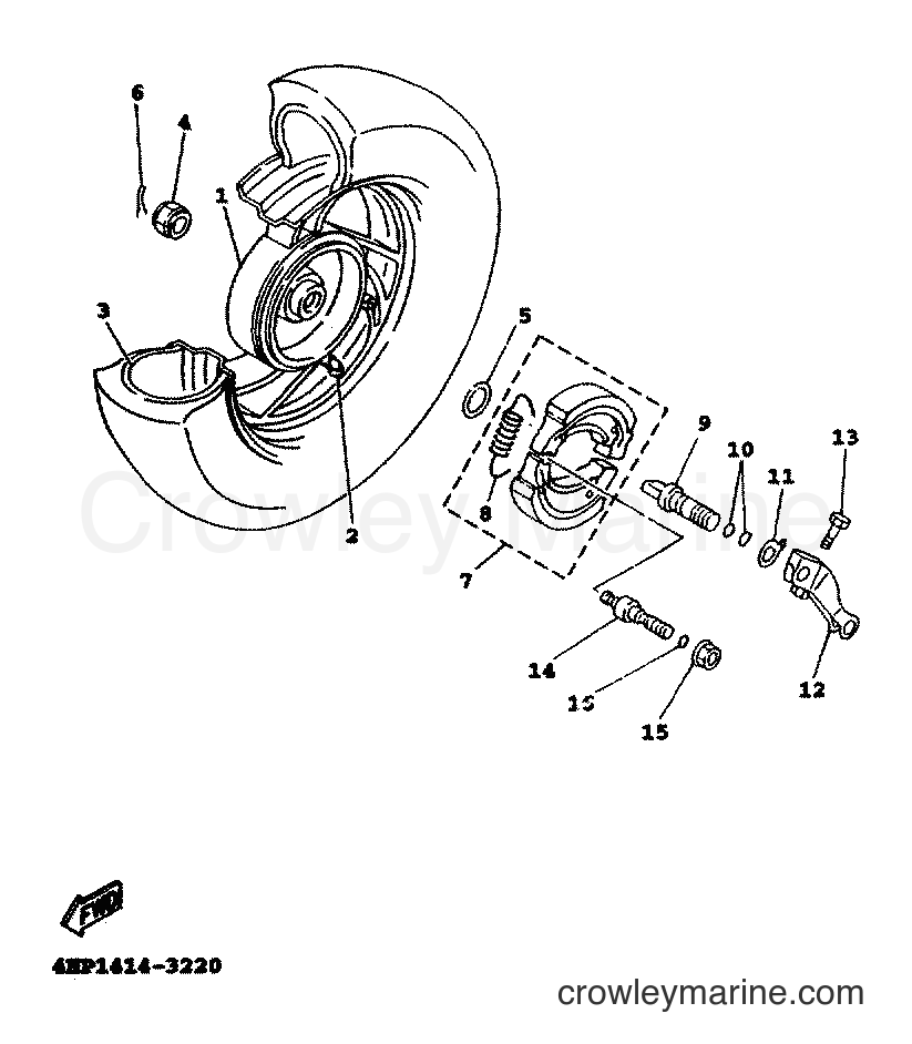 1999 Scooter XC125TR - XC125TR (4THF) [010] - REAR WHEEL