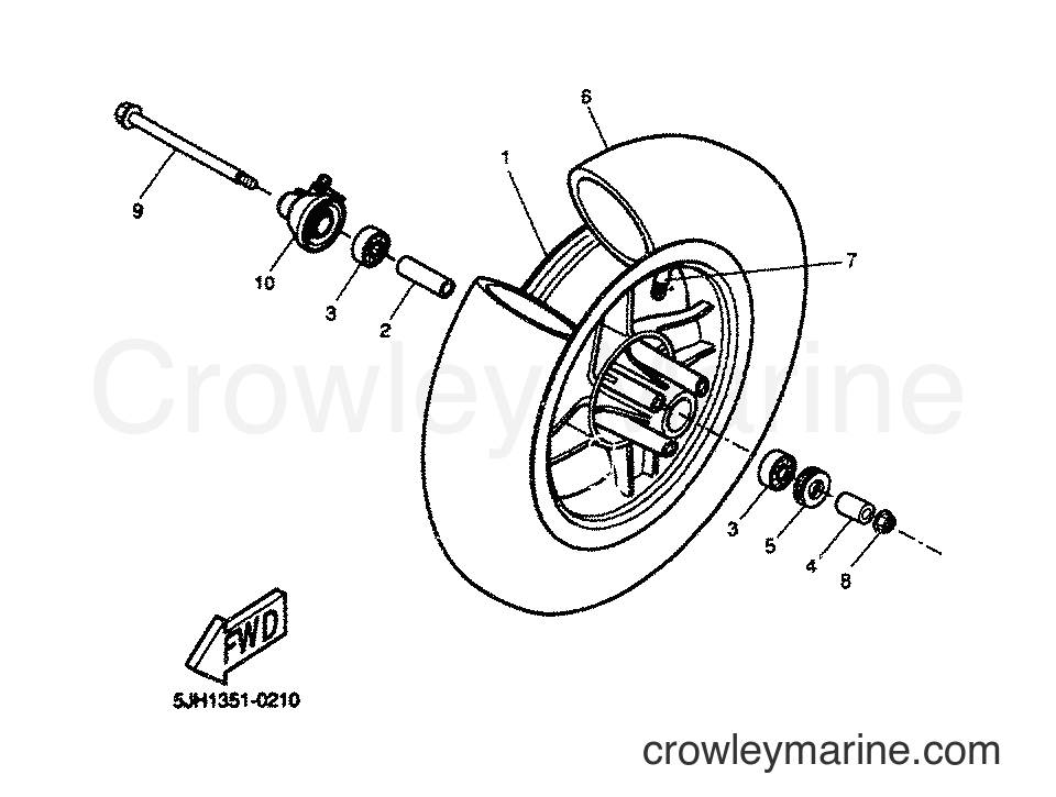 Yamaha Motors EW50 (5LH1) [030] - FRONT WHEEL