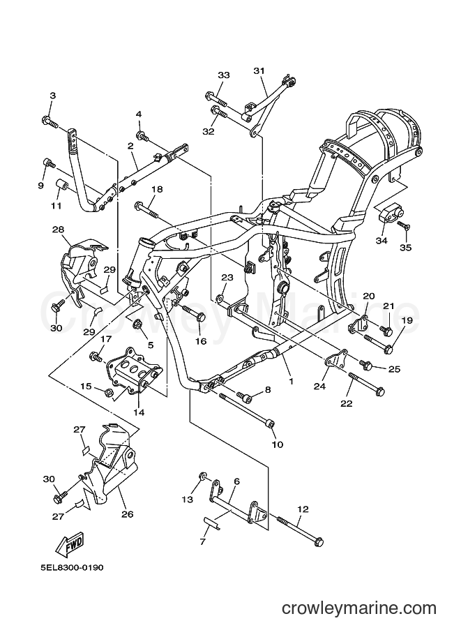 Yamaha Motors XVS1100 (5EL9) [010] - FRAME