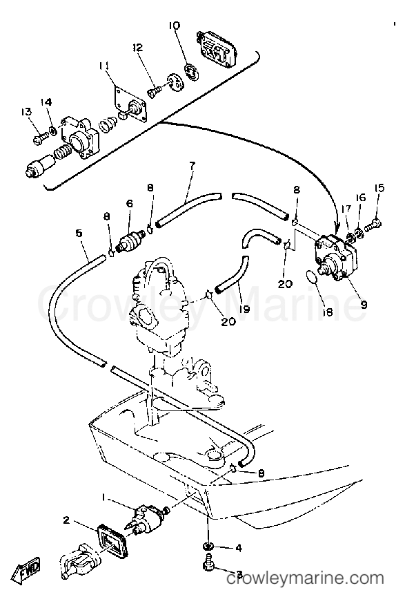 Yamaha Motors FT9.9EXG - FUEL SYSTEM