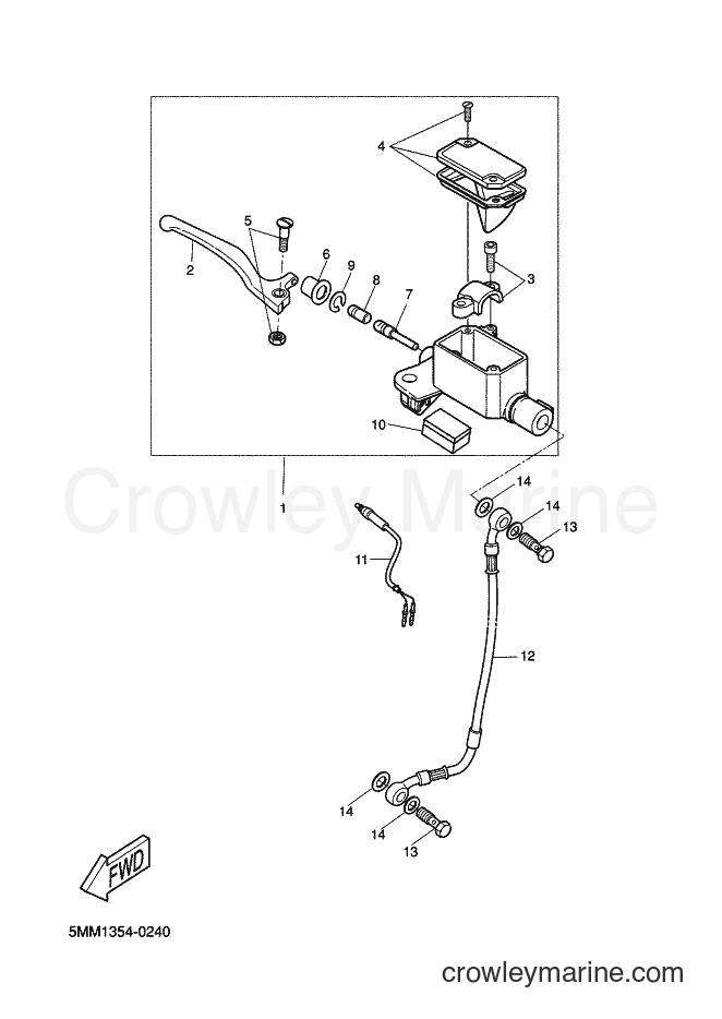 2002 Scooter CW50 - CW50 (5HGB) [020] - FRONT MASTER CYLINDER