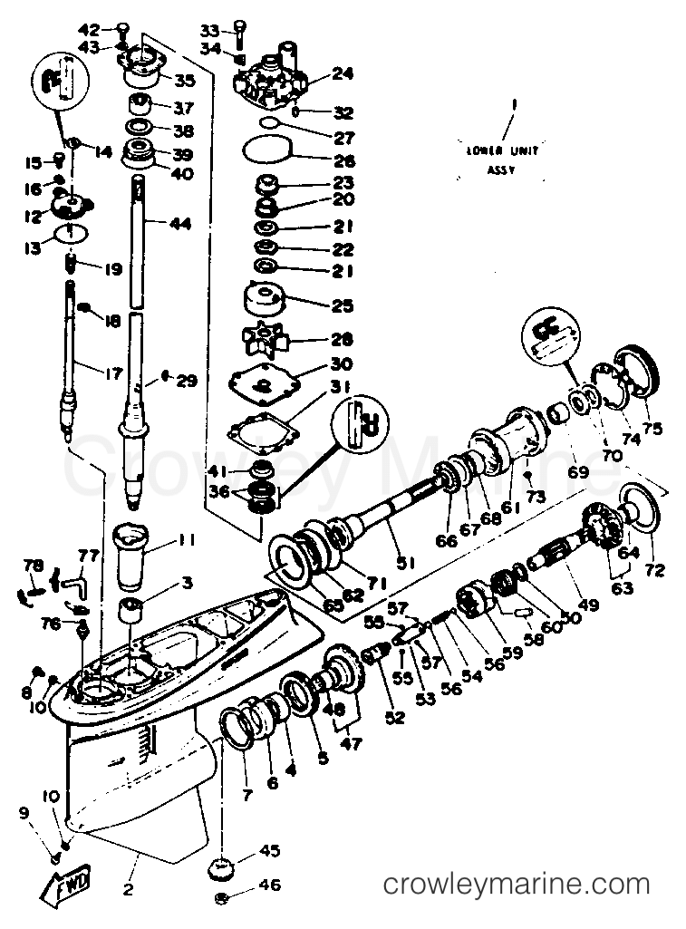 Yamaha Motors L130TXRR - LOWER CASING DRIVE THREE