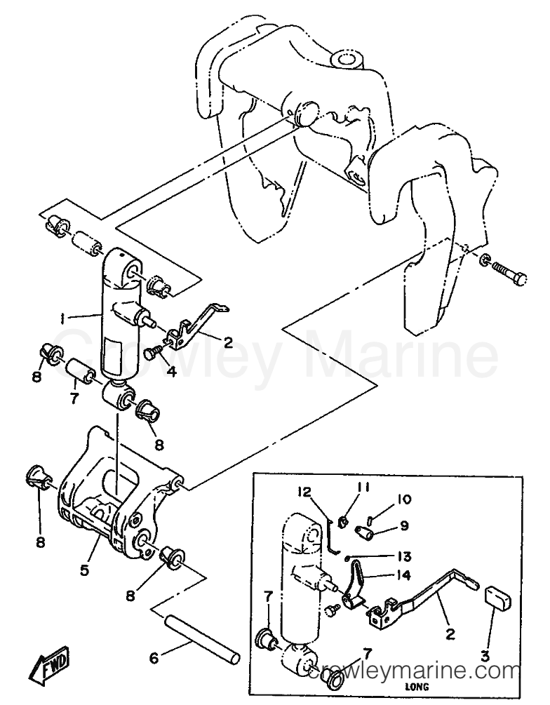 Yamaha Motors 55B (697) [999] - BRACKET 2