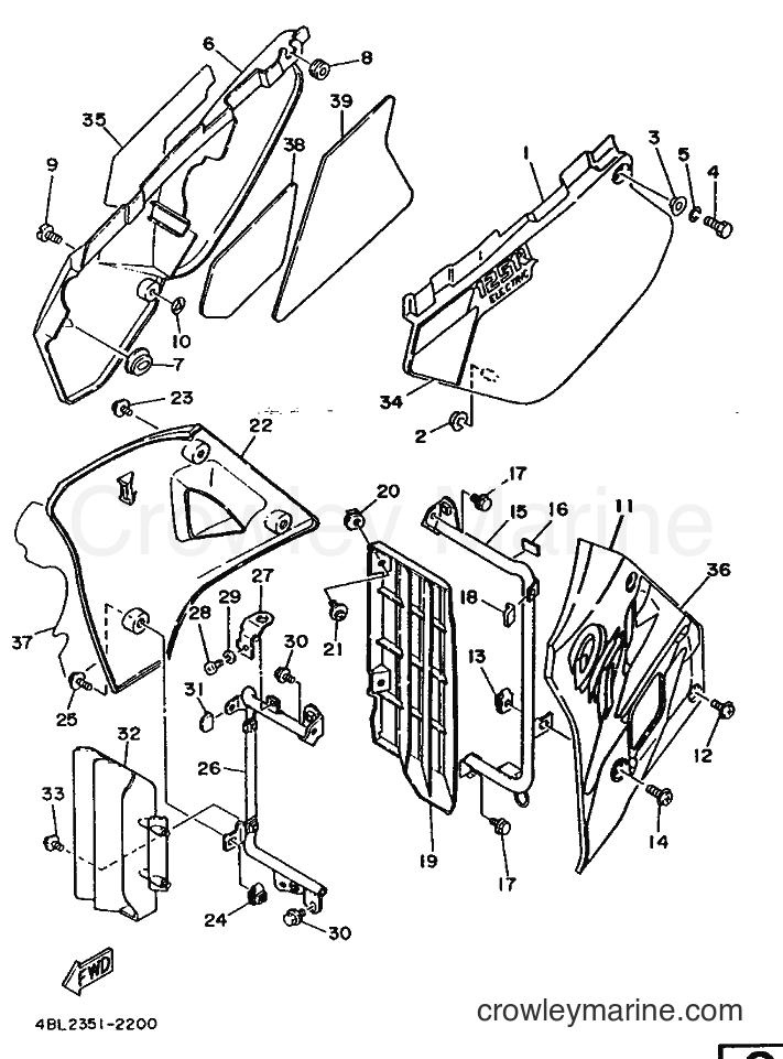 Yamaha Motors DT125RE (4BL2) [999] - SIDE COVER